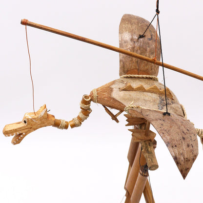 Coconut Dragon Wind Chime Mobile – Handmade in Indonesia | Garden & Home Decoration