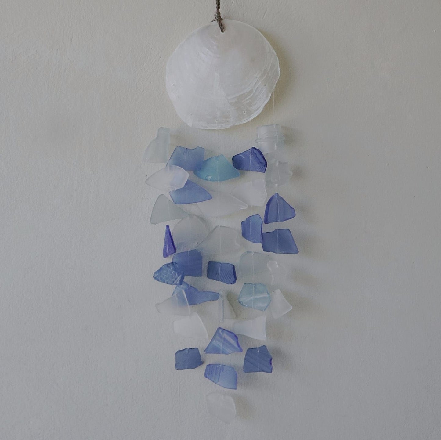 Capiz & Glass Drop Hanging – Blue & White