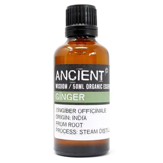 50ml Ginger Organic Essential Oil – Zingiber Officinale | Steam Distilled India