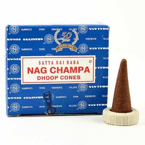Satya Nag Champa Dhoop Cones – The Original Blue Pack | Traditional Indian Incense