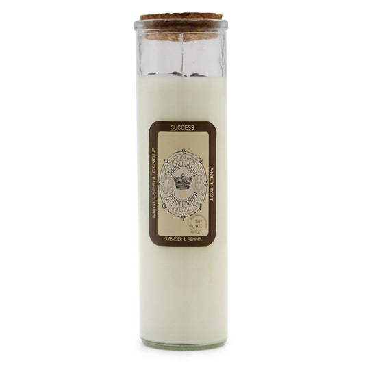 Magic Spell Candle – Success | Amethyst, Lavender & Fennel