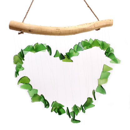 Green Heart Love Chime – Handmade Wind Chime