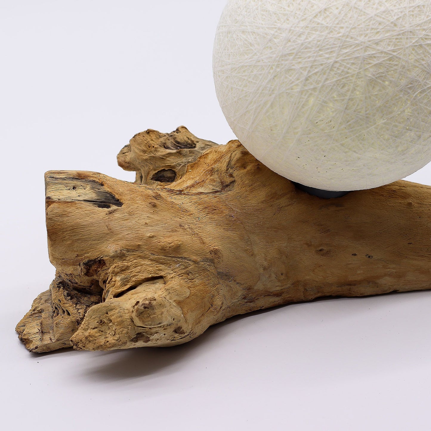 DriftGlow Lamp – Cotton Luna Ivory Shade