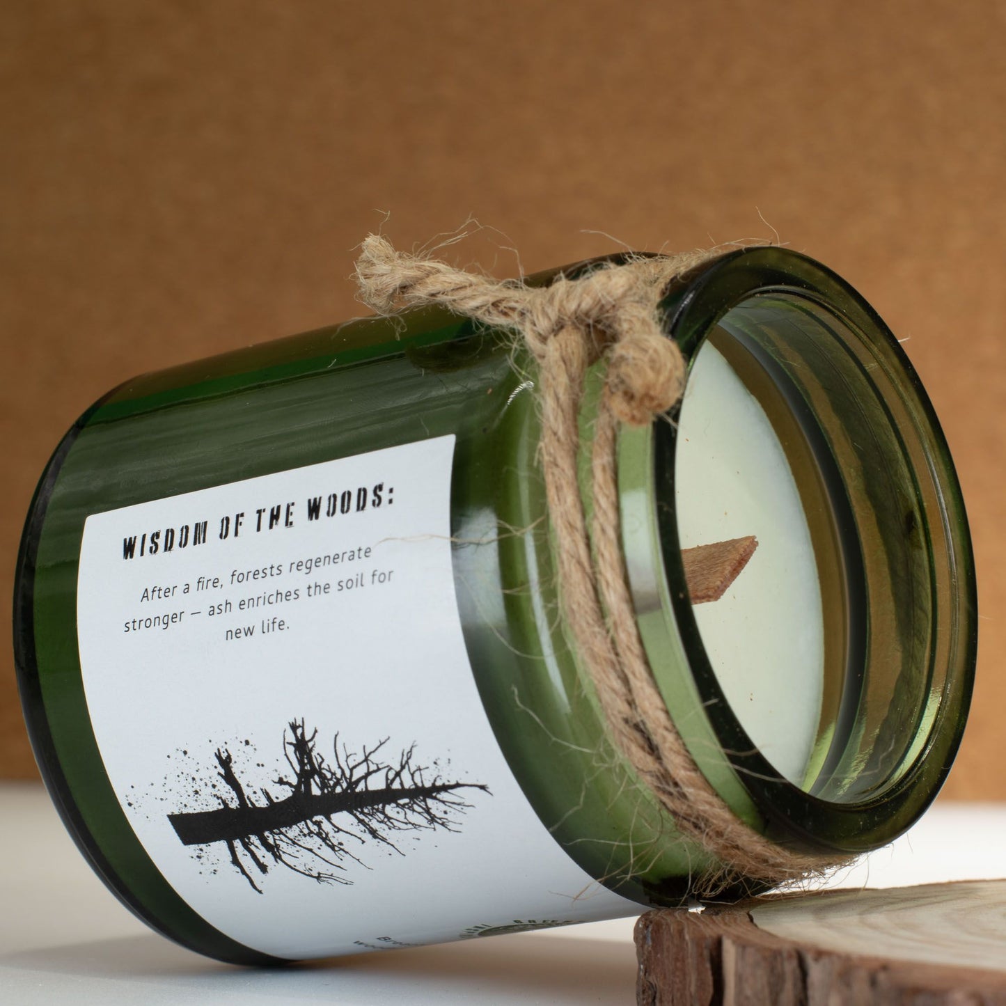 Greenman Rituals Woodwick Soy Candle – Ash & Woodsmoke
