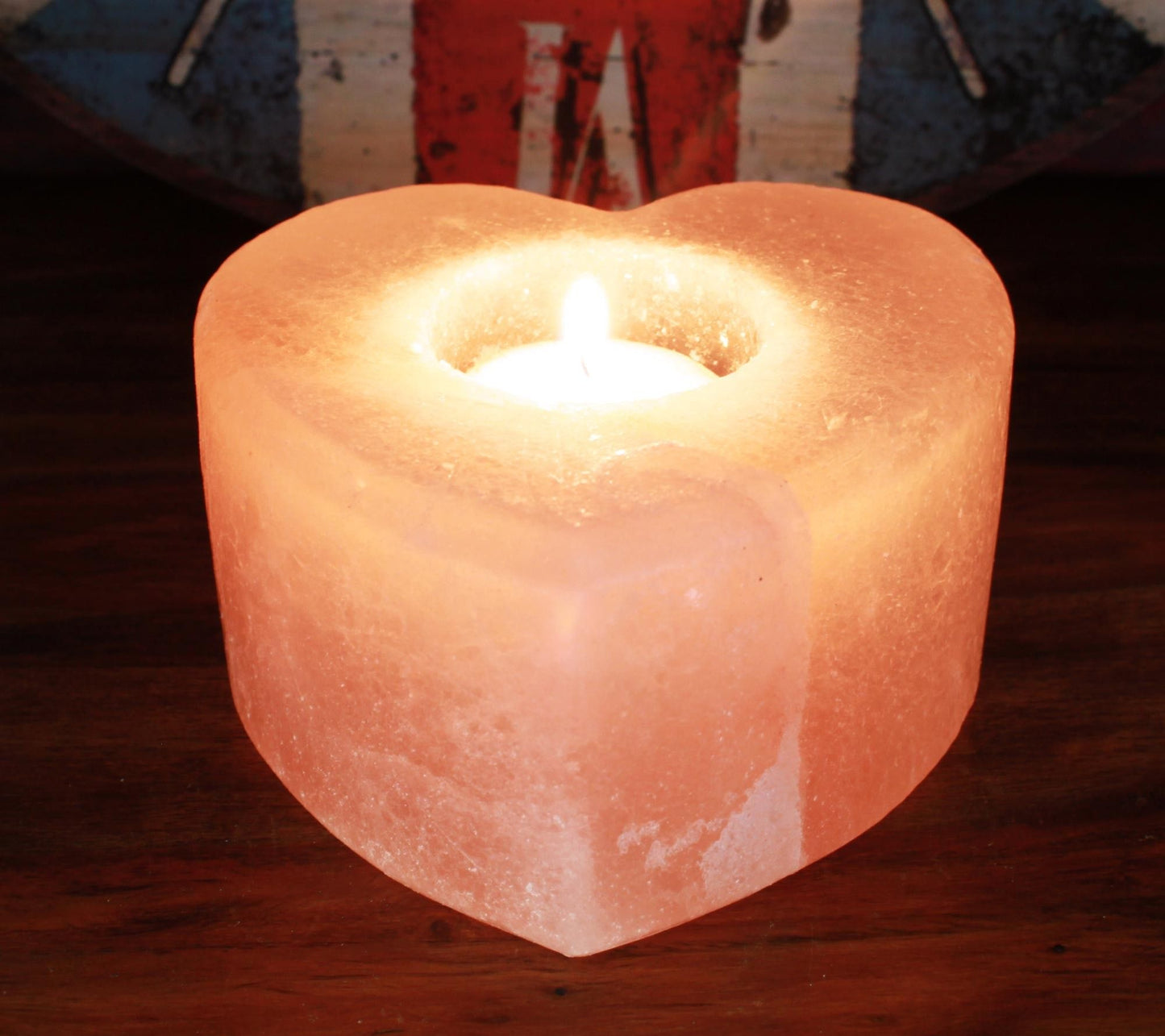 Himalayan Salt Candle Holder – Heart | 600–800g
