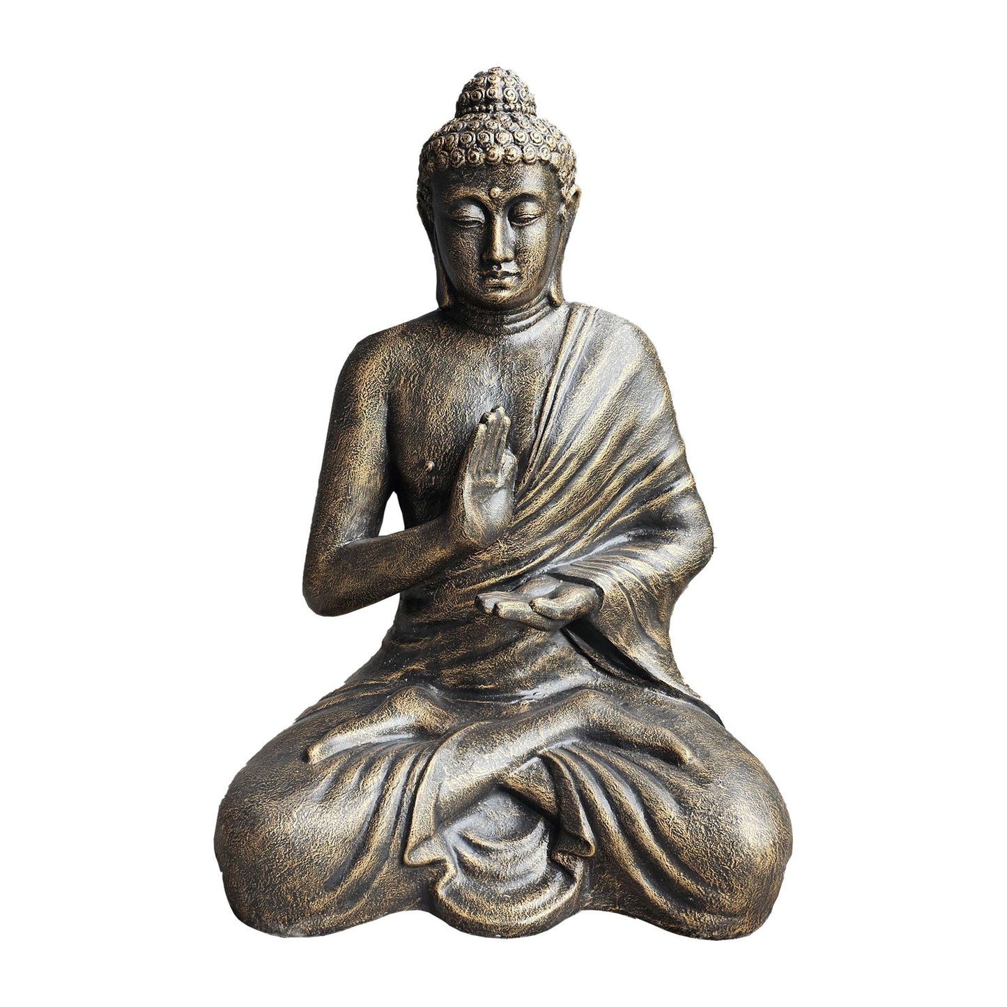 Large Antique Gold Buddha Meditation in Stupa – 1.5m