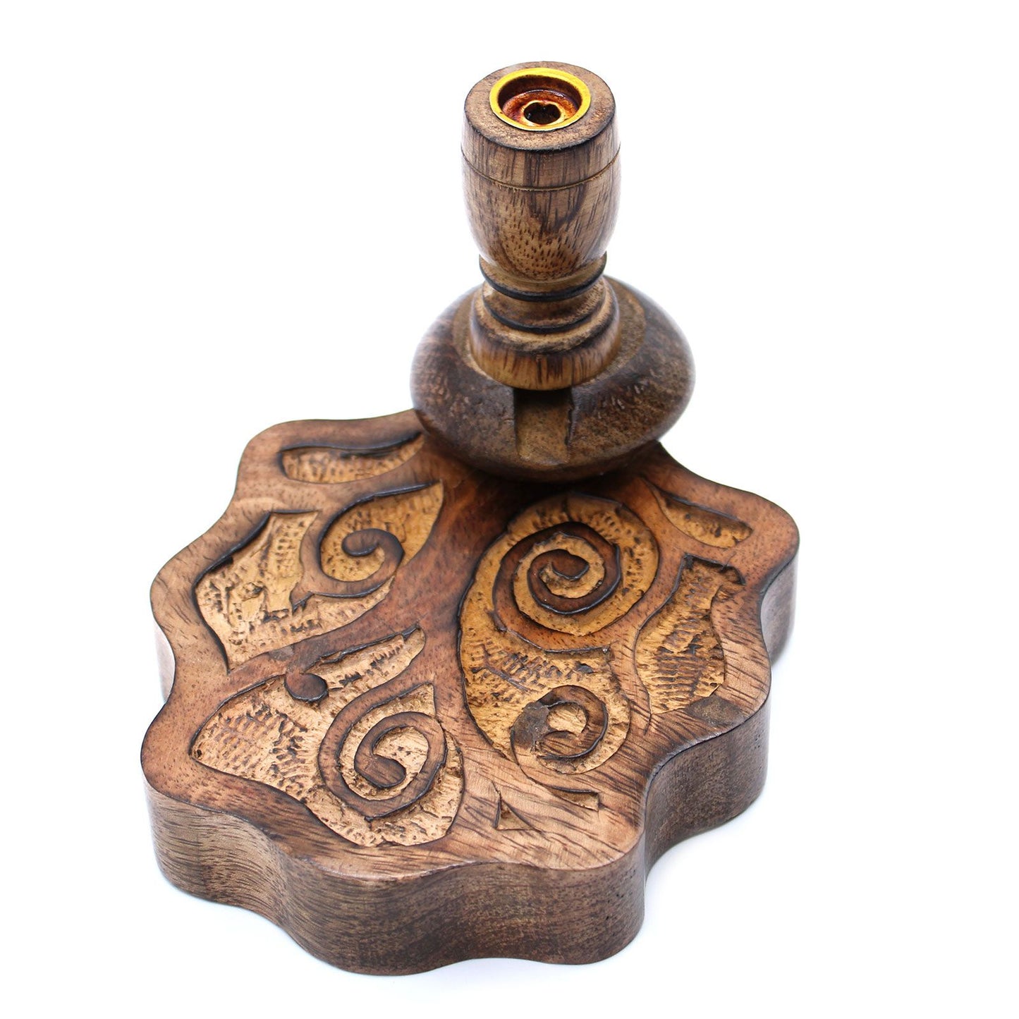 Sm Mango Wood Backflow Incense Burner - Tree of Life