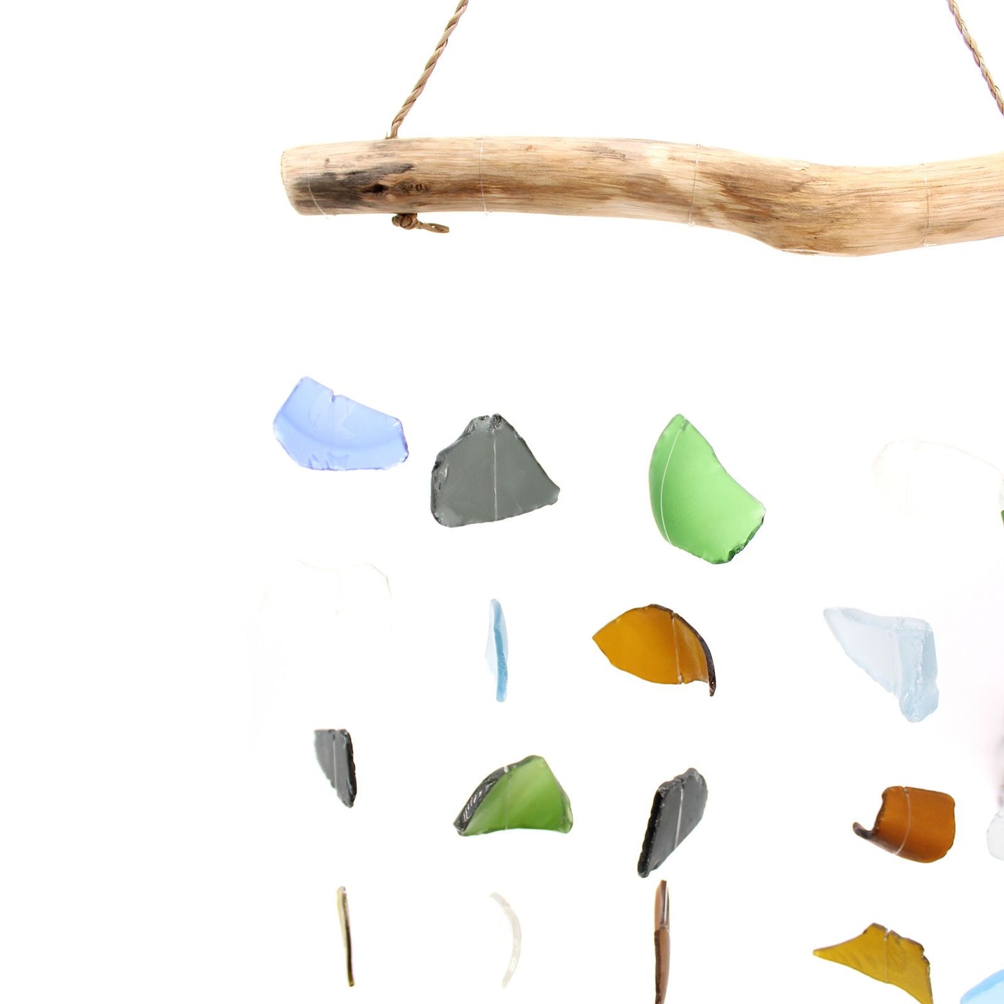 Driftwood & Sea Glass Five String Hanging – Multicolour