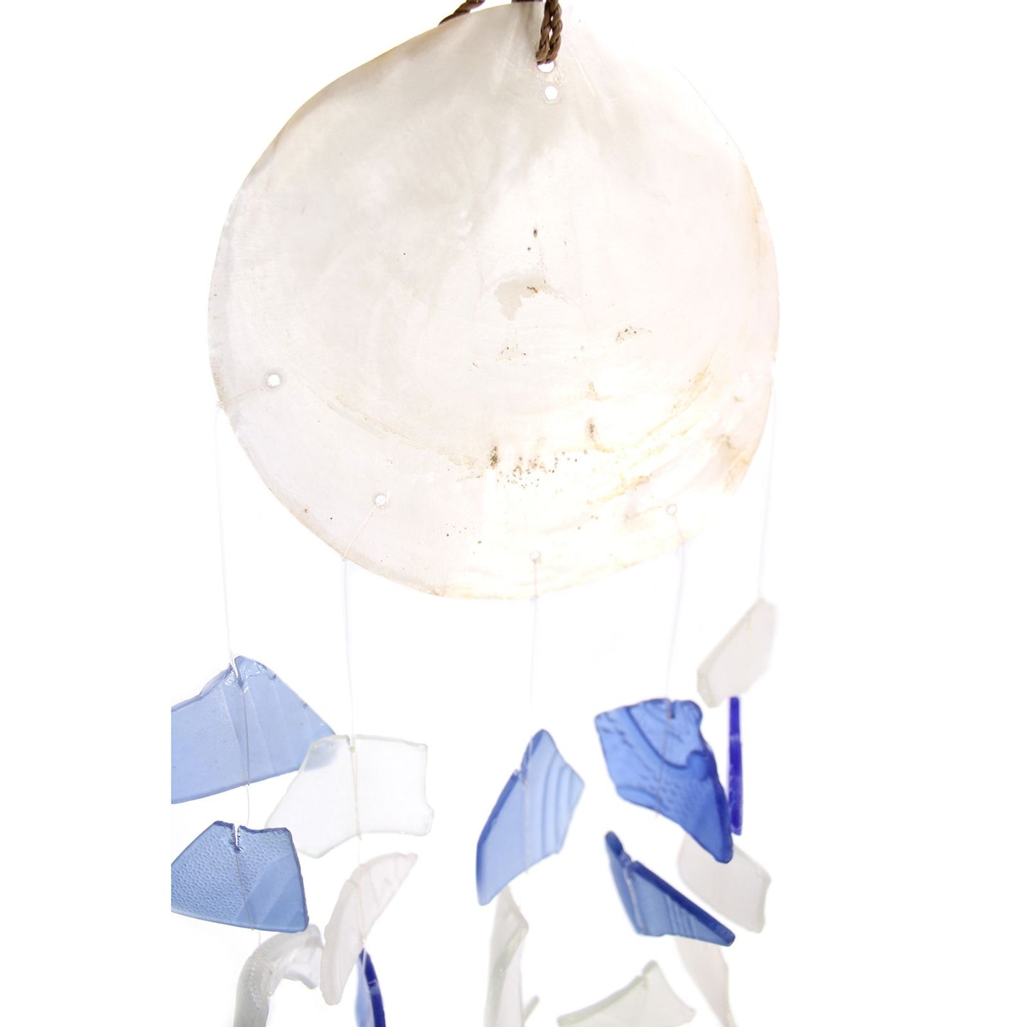 Capiz & Glass Drop Hanging – Blue & White