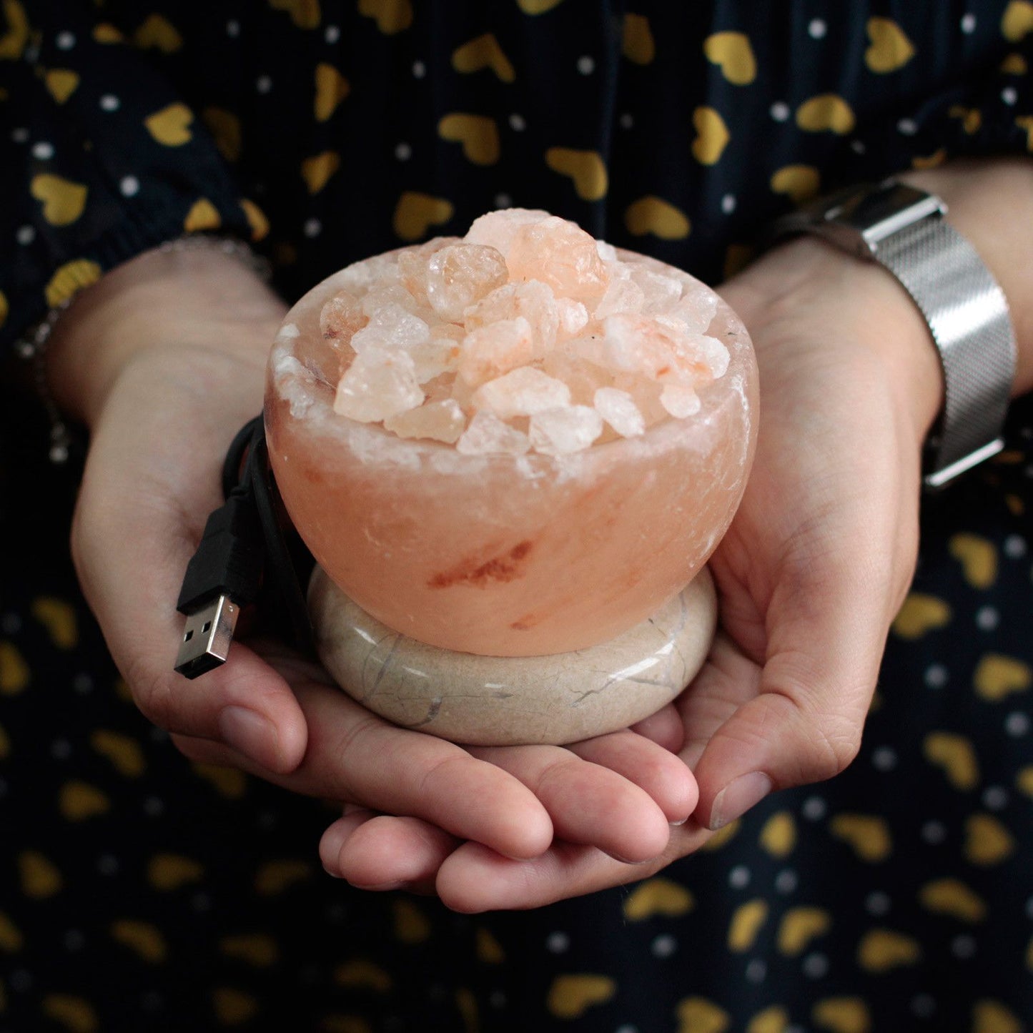 USB Himalayan Salt Fire Bowl – Random Colour Selection