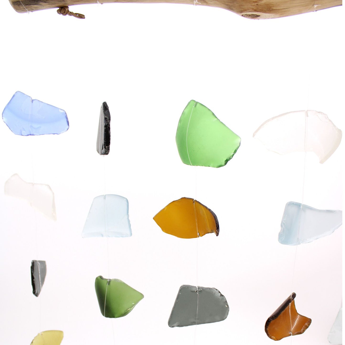 Driftwood & Sea Glass Five String Hanging – Multicolour