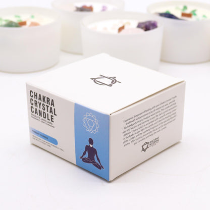 Chakra Crystal Candle – Throat Chakra | Sodalite, Jade & Gentle Reasons