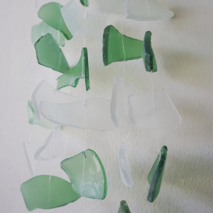 Capiz & Glass Drop Hanging – Green & White