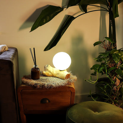DriftGlow Lamp – Cotton Luna Ivory Shade