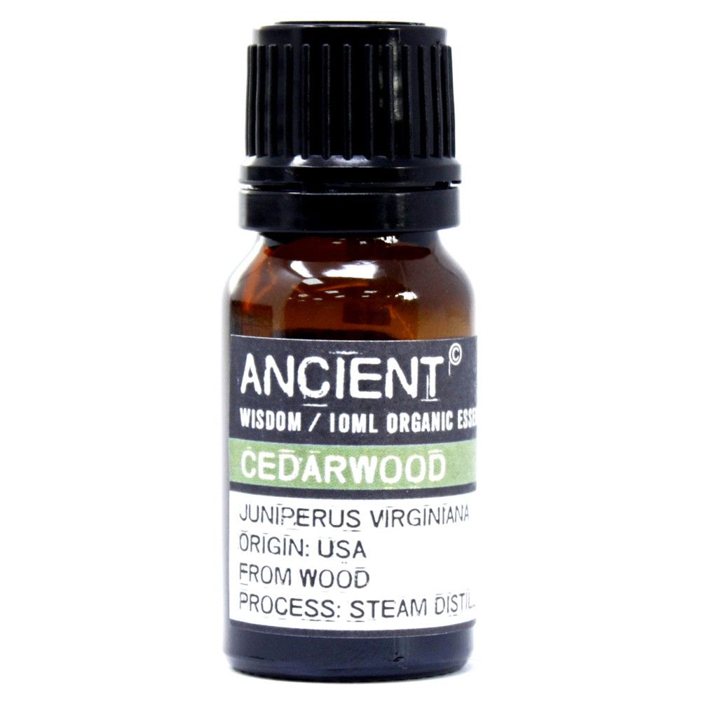 Cedarwood Organic Essential Oil 10ml – Juniperus Virginiana | Steam Distilled USA