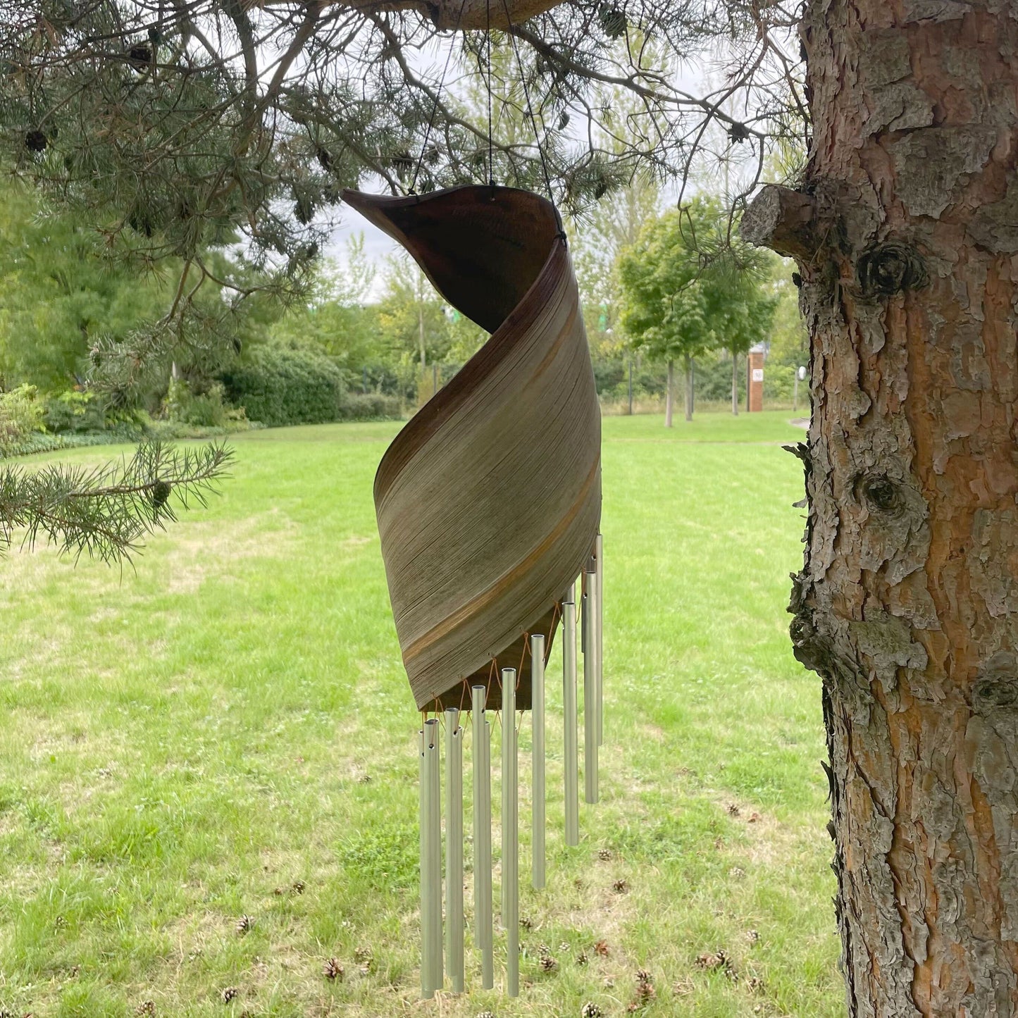 Coconut Leaf Wind Chimes – Natural | Handmade Organic Garden Decoration
