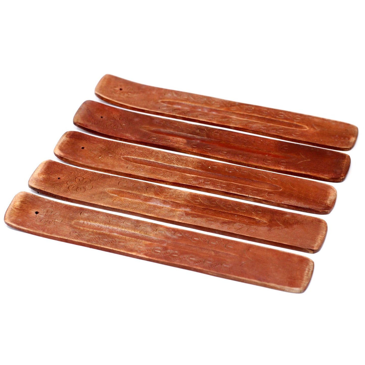 Carved Mango Wood incense Burner 10"