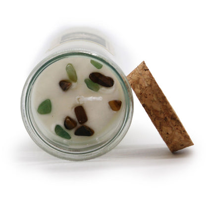 Magic Spell Candle – Prosperity | Tiger Eye, Green Aventurine & Lemon Honeysuckle