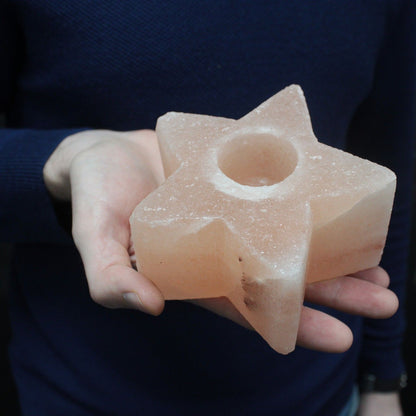 Himalayan Salt Candle Holder – Star | 600–800g