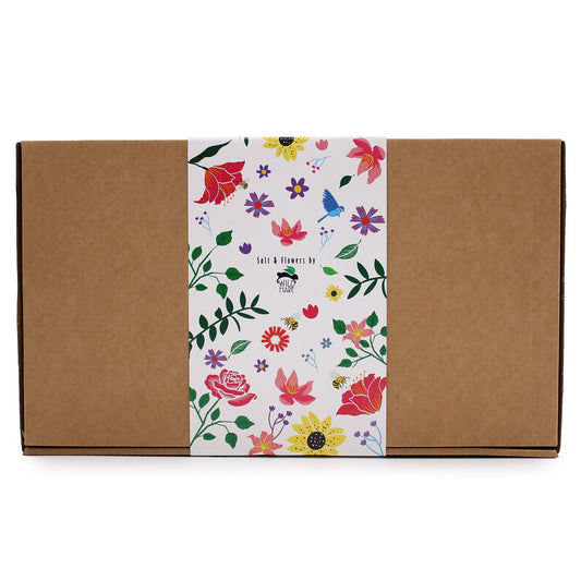 Salt Soak & Soap Flower Set – Eucalyptus, Ginger & Black Pepper | 350g