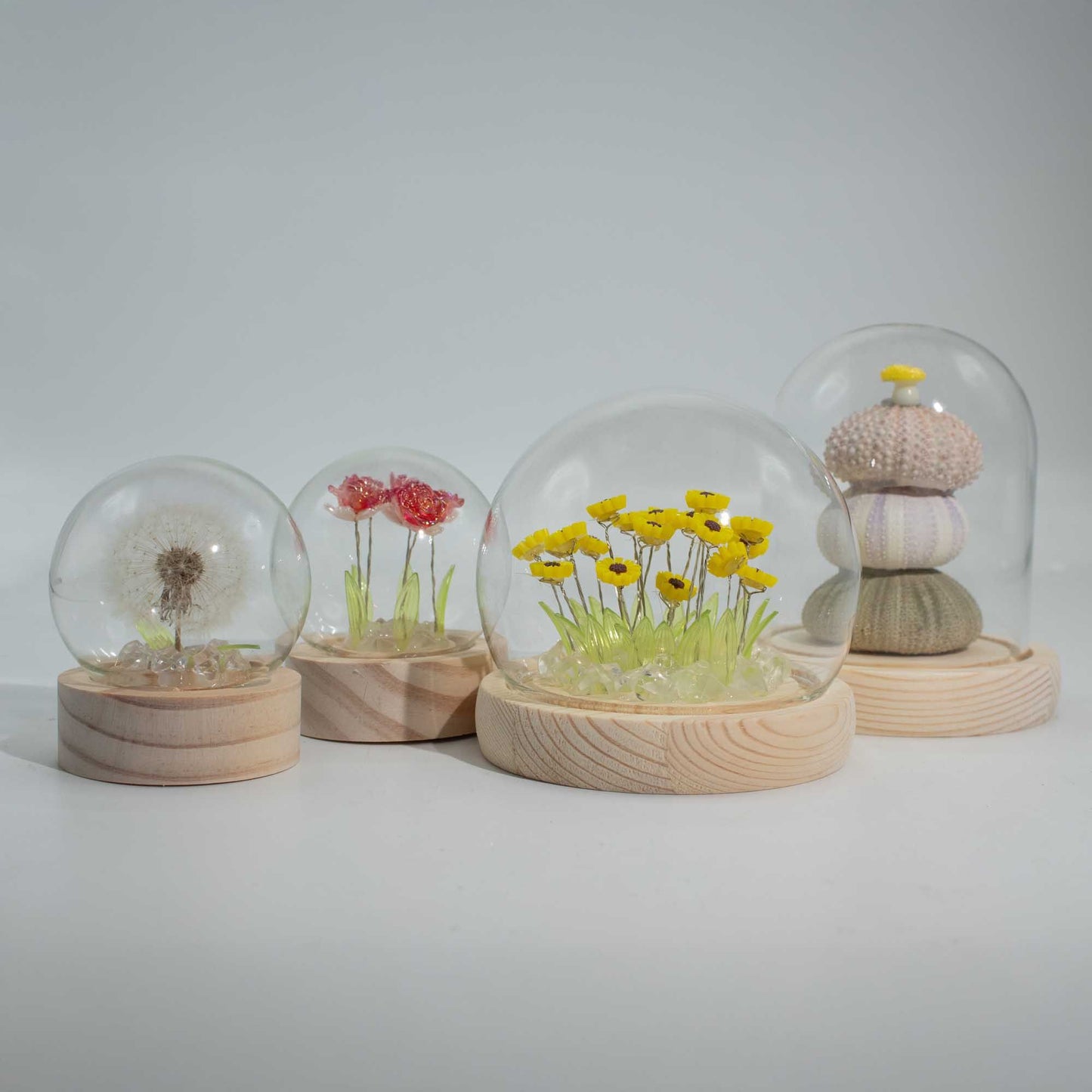 Floral Glow Garden Dome – 2 Dandelions | LED & USB Powered