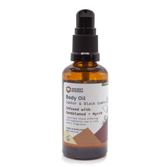 Organic Body Oil 50ml – Sandalwood & Myrrh