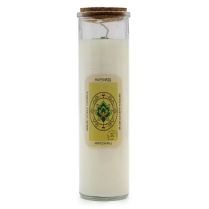 Magic Spell Candle – Happiness | Green Aventurine & Moroccan Rose