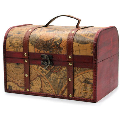 Old Map Vintage Chest Box – Set of 3