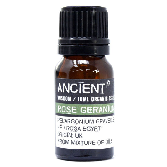 Rose Geranium Organic Essential Oil 10ml – Pelargonium Graveolens | UK