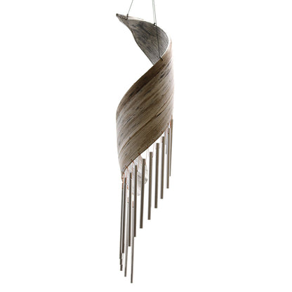 Coconut Leaf Wind Chimes – Whitewash | Handmade Natural Garden Decoration