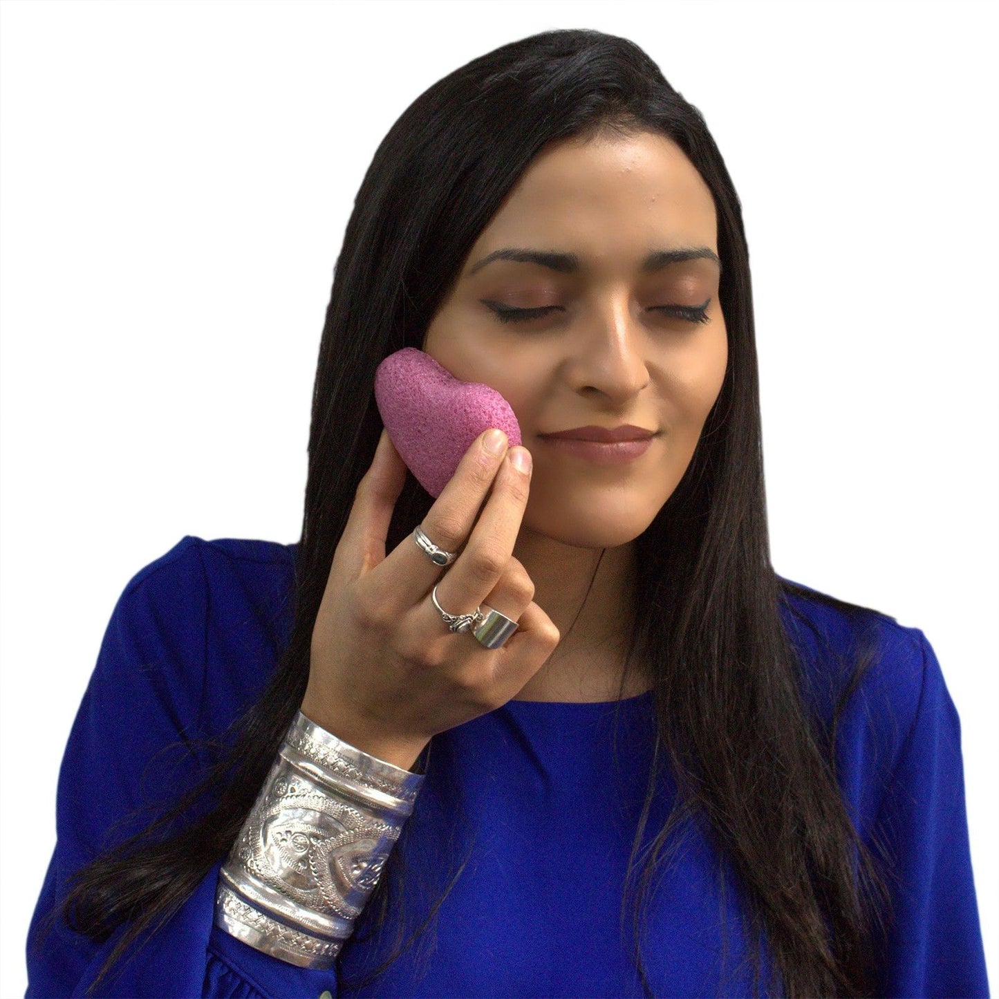 Lavender Konjac Heart Sponge – 100% Natural Facial & Body Cleansing Sponge