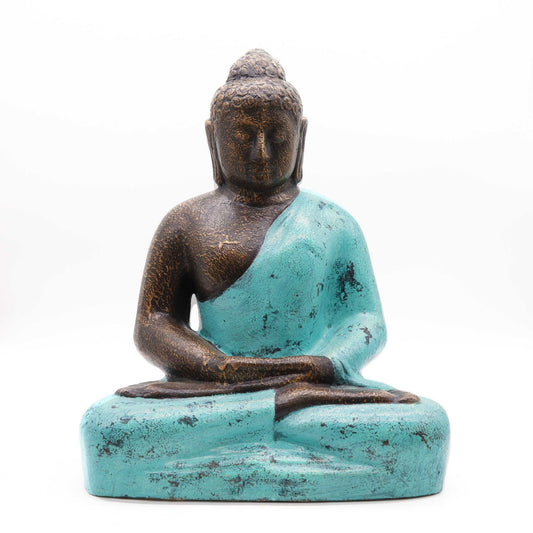 Medium Classic Turquoise & Stone Buddha Statue – 0.5m