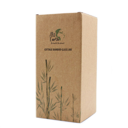 Clear Glass Jar with Bamboo Lid - 20cm