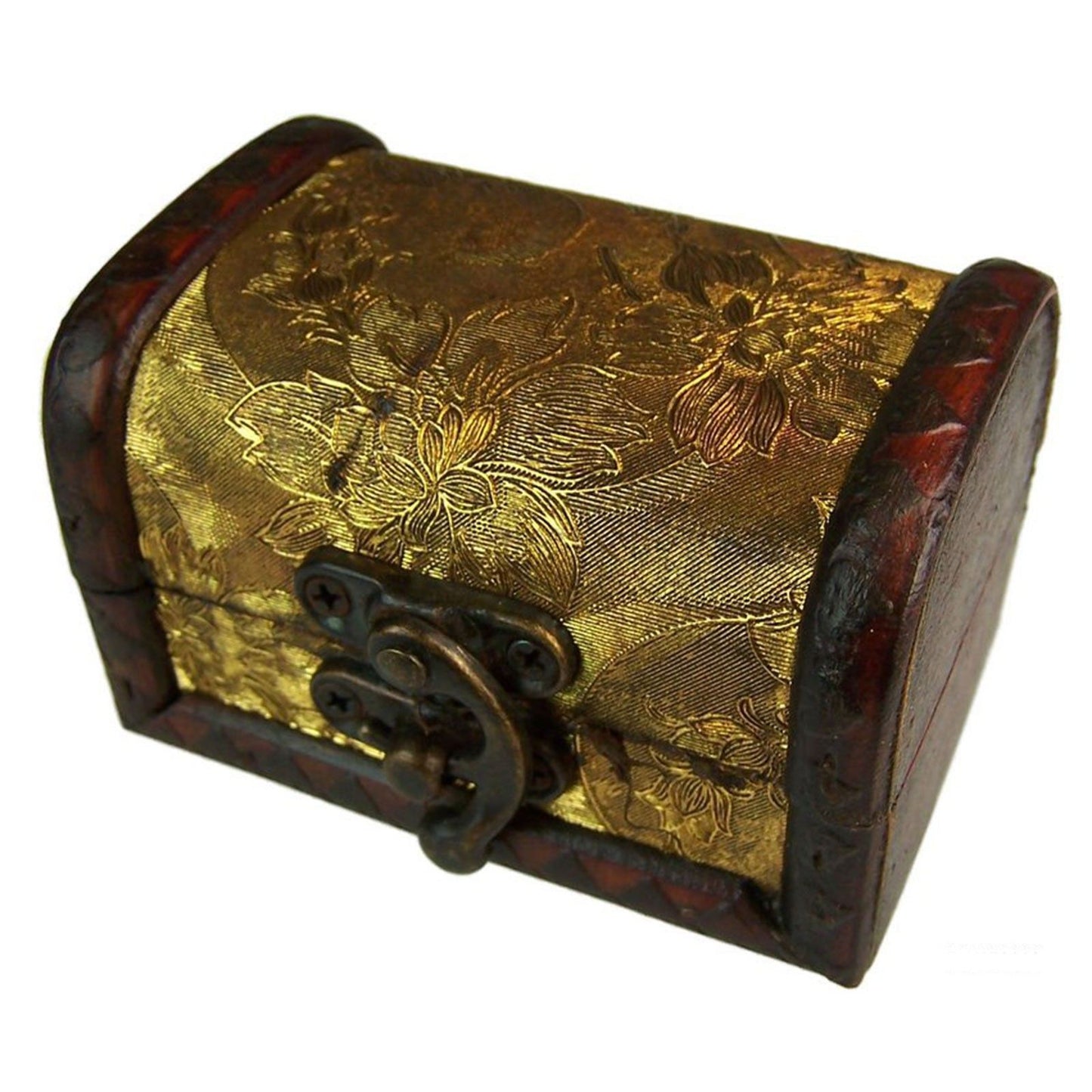 Gold Panel Colonial Vintage Trinket Box