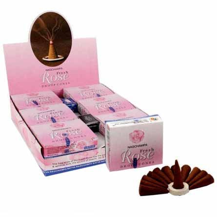 Fresh Rose Dhoop Cones – Floral & Romantic Incense | Traditional Indian Dhoop