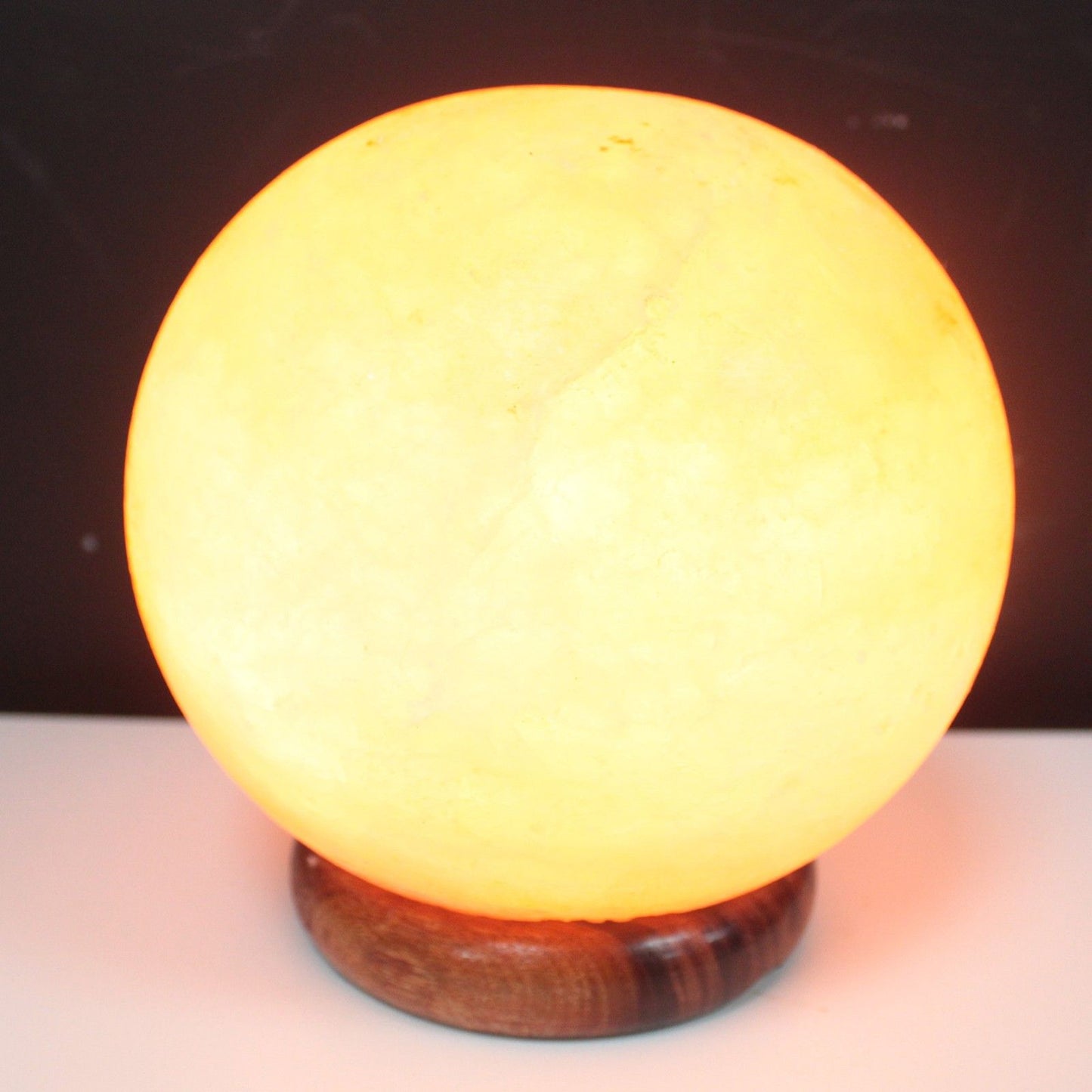 Himalayan Salt Lamp Ball – Large Wooden Base