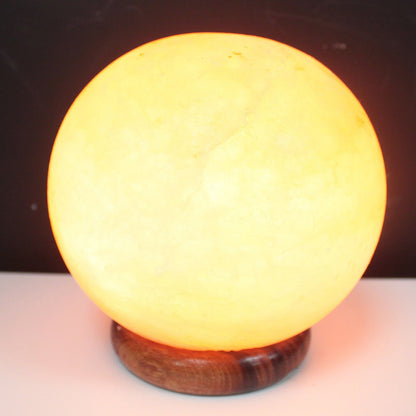 Himalayan Salt Lamp Ball – Large Wooden Base