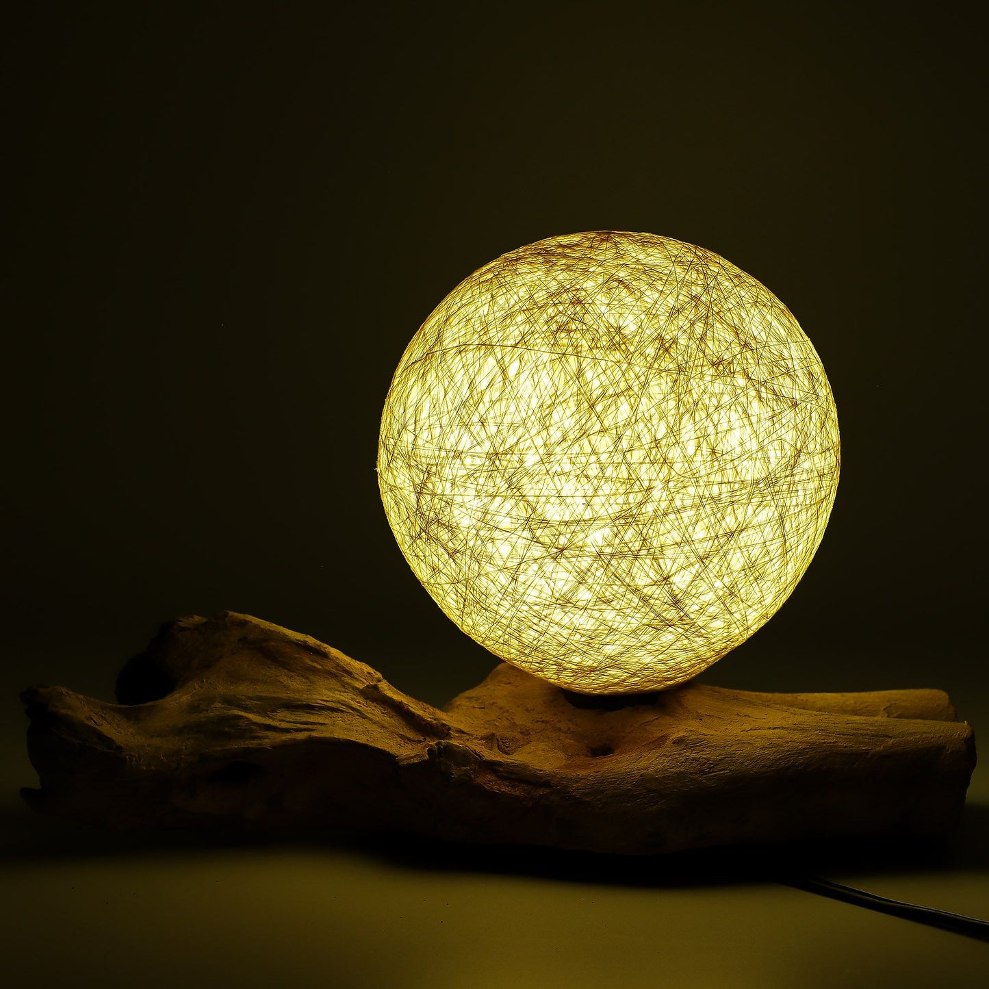 DriftGlow Lamp – Cotton Wrap Cream Shade