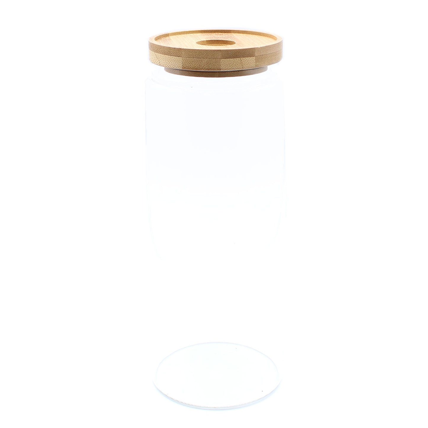 Clear Glass Jar with Bamboo Lid - 25cm