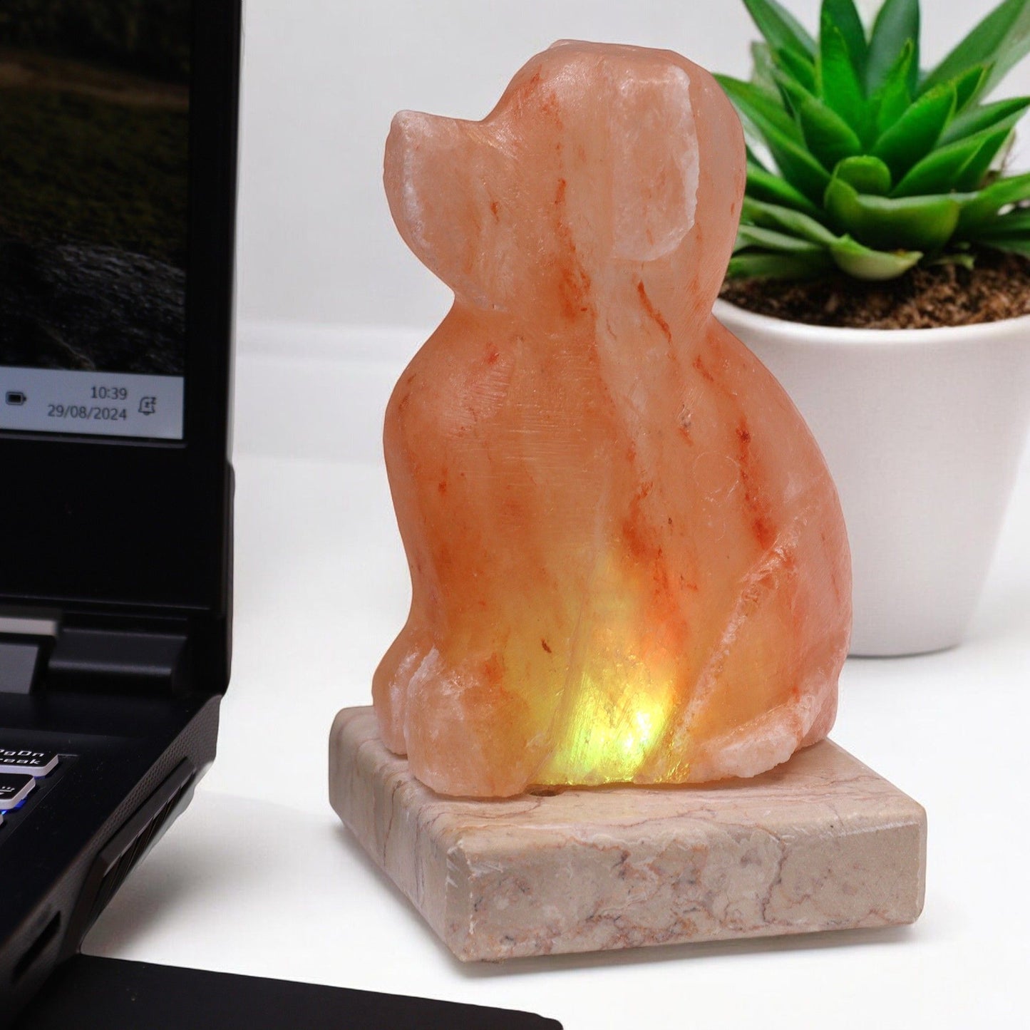 USB Himalayan Salt Lamp – Dog | Random Colour Selection