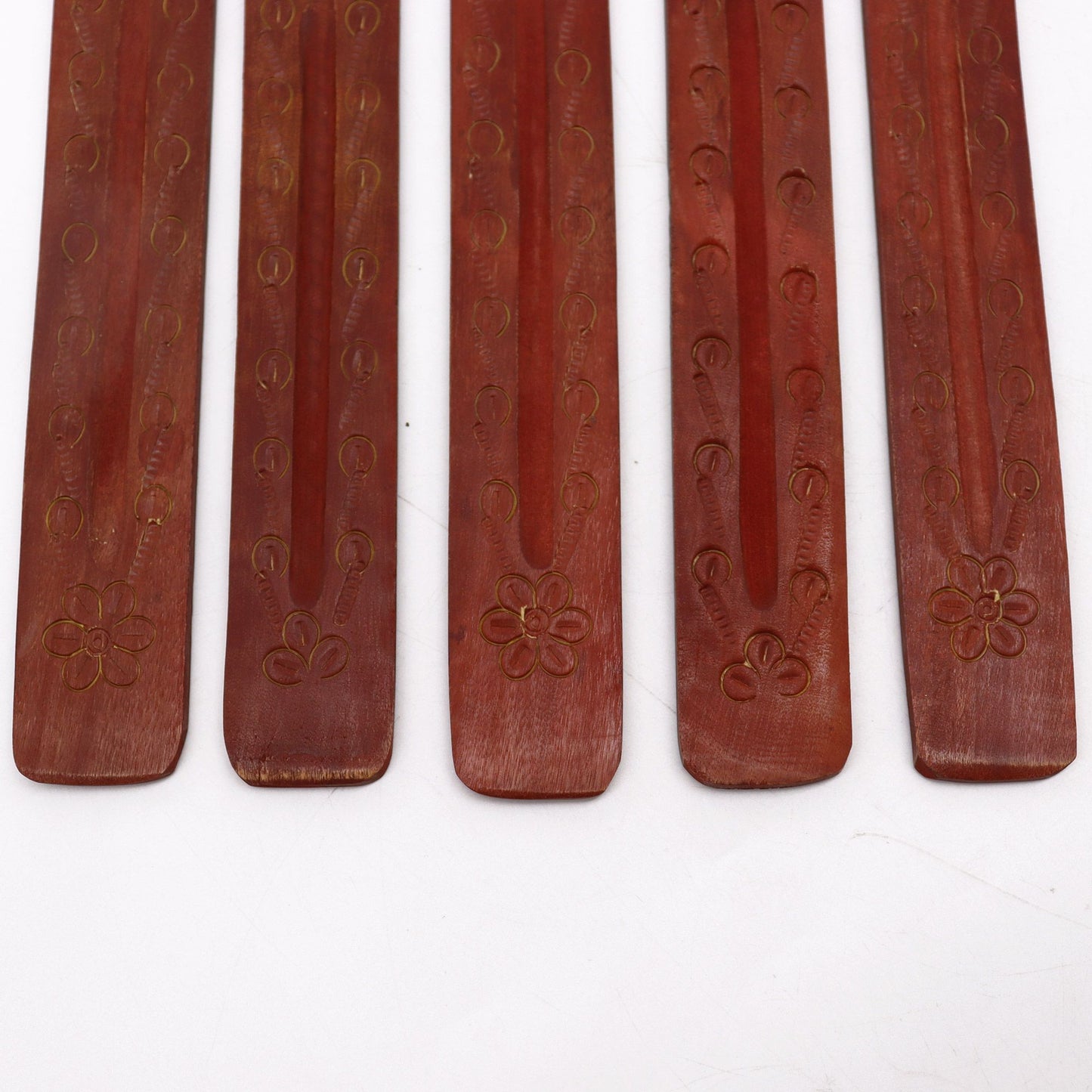 Carved Mango Wood incense Burner 10"