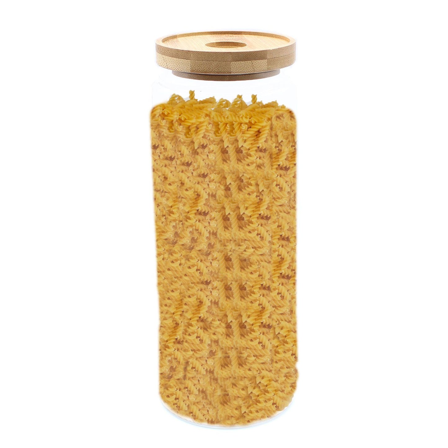 Clear Glass Jar with Bamboo Lid - 20cm