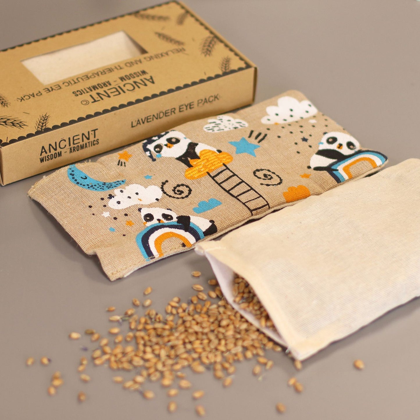 Lavender Natural Cotton & Juco Eye Pillow in Gift Box – Sleepy Panda