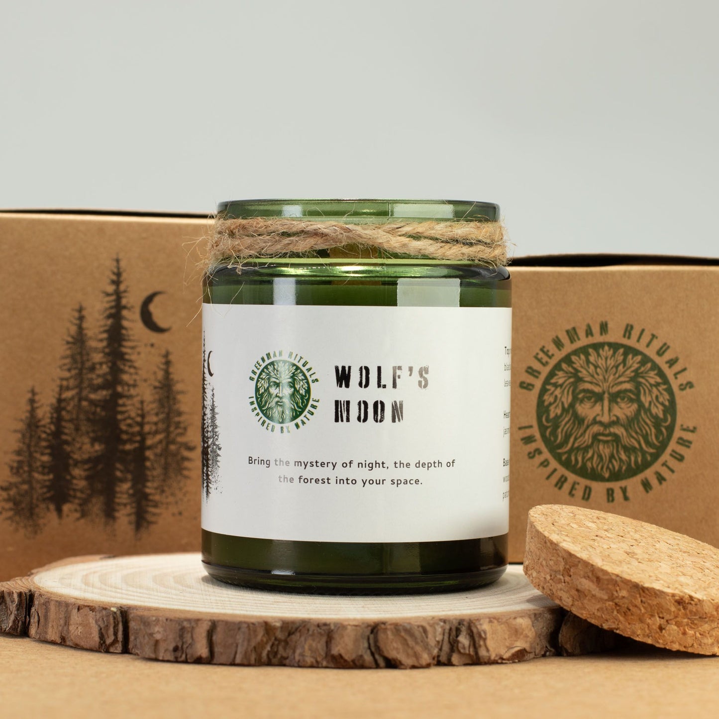 Greenman Rituals Woodwick Soy Candle – Wolf's Moon