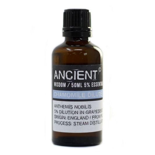 50ml Roman Chamomile Essential Oil (Dilute) – Anthemis Nobilis | 5% in Grapeseed Oil | England