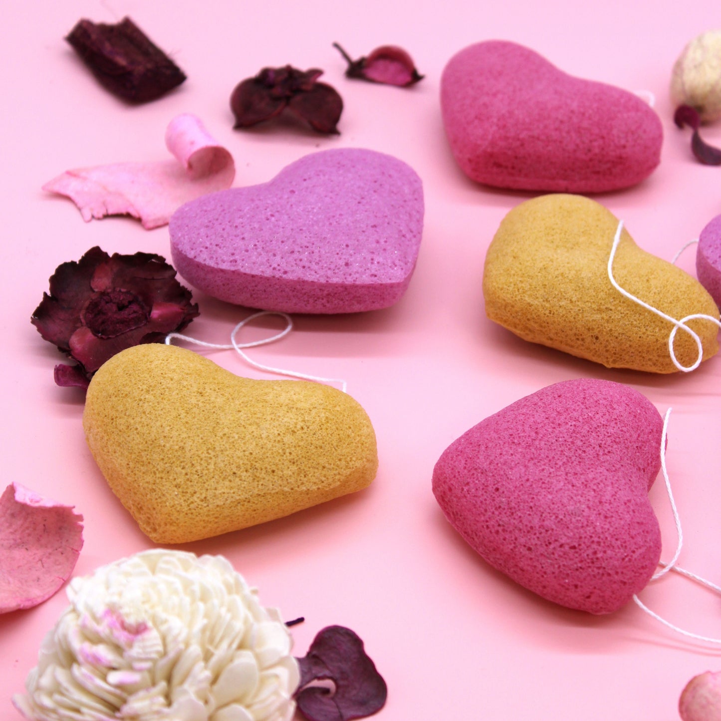 Lavender Konjac Heart Sponge – 100% Natural Facial & Body Cleansing Sponge