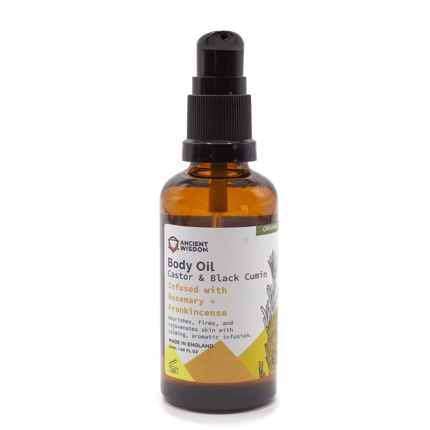 Organic Body Oil 50ml – Rosemary & Frankincense