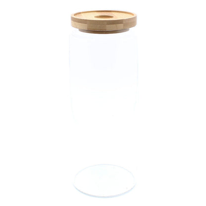 Clear Glass Jar with Bamboo Lid - 25cm