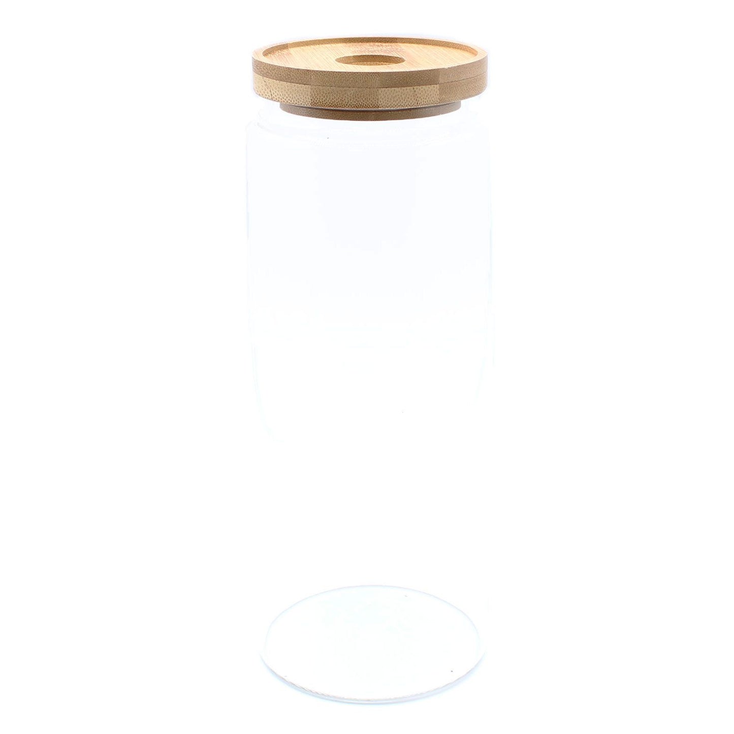 Clear Glass Jar with Bamboo Lid - 20cm