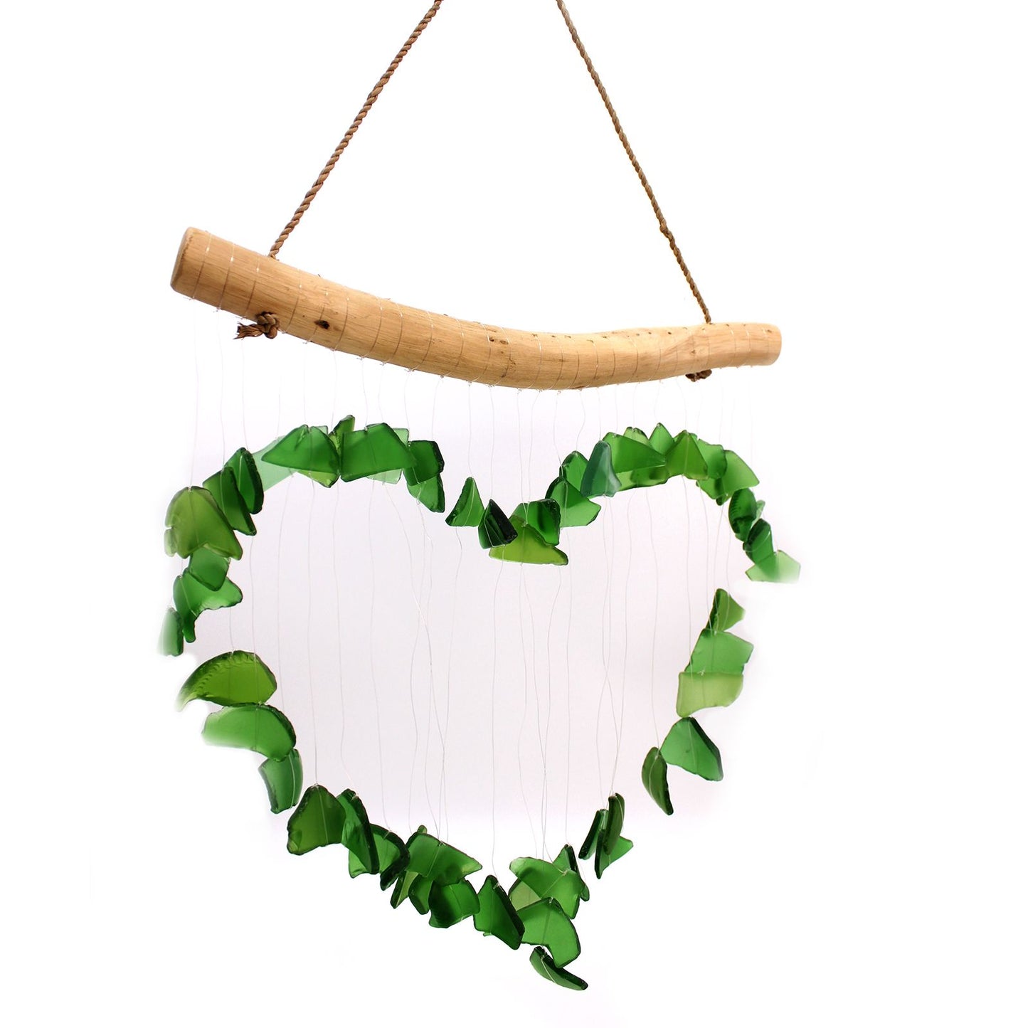 Green Heart Love Chime – Handmade Wind Chime